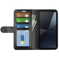 Sony Xperia 10 VI Hoesje - MobyDefend Wallet Book Case (Sluiting Achterkant) - Zwart