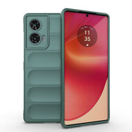 Motorola Edge 50 Fusion Hoesje - MobyDefend TPU Gripcase - Groen