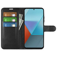 Xiaomi Redmi Note 13 Pro 5G Hoesje - MobyDefend Kunstleren Wallet Book Case (Sluiting Voorkant) - Zwart