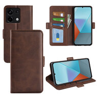 Xiaomi Redmi Note 13 Pro 5G Hoesje - MobyDefend Luxe Wallet Book Case (Sluiting Zijkant) - Bruin