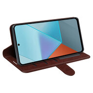 Xiaomi Redmi Note 13 Pro 5G Hoesje - MobyDefend Wallet Book Case (Sluiting Achterkant) - Bruin