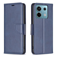 Xiaomi Redmi Note 13 Pro 5G Hoesje - MobyDefend Wallet Book Case Met Koord - Blauw