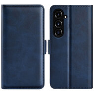Samsung Galaxy S23 FE Hoesje - MobyDefend Luxe Wallet Book Case (Sluiting Zijkant) - Blauw
