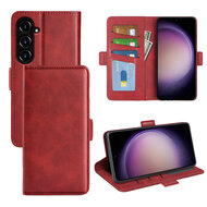 Samsung Galaxy S23 FE Hoesje - MobyDefend Luxe Wallet Book Case (Sluiting Zijkant) - Rood