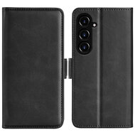 Samsung Galaxy S23 FE Hoesje - MobyDefend Luxe Wallet Book Case (Sluiting Zijkant) - Zwart