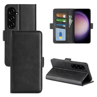 Samsung Galaxy S23 FE Hoesje - MobyDefend Luxe Wallet Book Case (Sluiting Zijkant) - Zwart