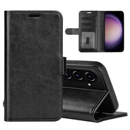 Samsung Galaxy S23 FE Hoesje - MobyDefend Wallet Book Case (Sluiting Achterkant) - Zwart