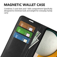 Samsung Galaxy A15 Hoesje - MobyDefend Kunstleren Wallet Book Case (Sluiting Voorkant) - Zwart