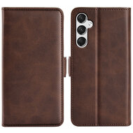 Samsung Galaxy A15 Hoesje - MobyDefend Luxe Wallet Book Case (Sluiting Zijkant) - Bruin