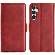 Samsung Galaxy A15 Hoesje - MobyDefend Luxe Wallet Book Case (Sluiting Zijkant) - Rood
