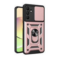 Samsung Galaxy A15 Hoesje - MobyDefend Pantsercase Met Draaibare Ring - Ros&eacute;