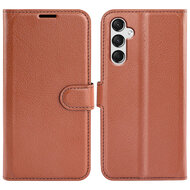 Samsung Galaxy A25 Hoesje - MobyDefend Kunstleren Wallet Book Case (Sluiting Voorkant) - Bruin