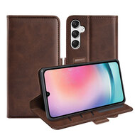 Samsung Galaxy A25 Hoesje - MobyDefend Luxe Wallet Book Case (Sluiting Zijkant) - Bruin