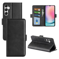 Samsung Galaxy A25 Hoesje - MobyDefend Luxe Wallet Book Case (Sluiting Zijkant) - Zwart
