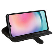 Samsung Galaxy A25 Hoesje - MobyDefend Wallet Book Case (Sluiting Achterkant) - Zwart