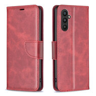 Samsung Galaxy A25 Hoesje - MobyDefend Wallet Book Case Met Koord - Rood