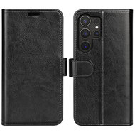 Samsung Galaxy S25 Ultra Hoesje - MobyDefend Wallet Book Case (Sluiting Achterkant) - Zwart