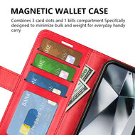 Samsung Galaxy S25 Ultra Hoesje - MobyDefend Wallet Book Case (Sluiting Achterkant) - Bruin