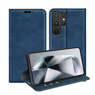Samsung Galaxy S25 Ultra Hoesje - MobyDefend Luxe Wallet Bookcase (Magnetische Sluiting) - Blauw