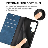 Samsung Galaxy S25 Ultra Hoesje - MobyDefend Luxe Wallet Bookcase (Magnetische Sluiting) - Zwart