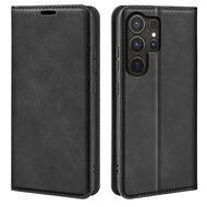 Samsung Galaxy S25 Ultra Hoesje - MobyDefend Luxe Wallet Bookcase (Magnetische Sluiting) - Zwart