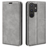 Samsung Galaxy S25 Ultra Hoesje - MobyDefend Luxe Wallet Bookcase (Magnetische Sluiting) - Grijs