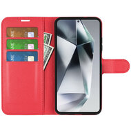 Samsung Galaxy S25 Ultra Hoesje - MobyDefend Kunstleren Wallet Book Case (Sluiting Voorkant) - Rood