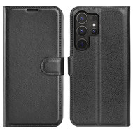 Samsung Galaxy S25 Ultra Hoesje - MobyDefend Kunstleren Wallet Book Case (Sluiting Voorkant) - Zwart