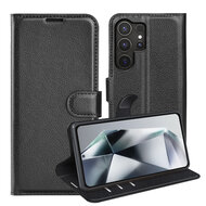 Samsung Galaxy S25 Ultra Hoesje - MobyDefend Kunstleren Wallet Book Case (Sluiting Voorkant) - Zwart