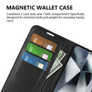 Samsung Galaxy S25 Ultra Hoesje - MobyDefend Kunstleren Wallet Book Case (Sluiting Voorkant) - Bruin
