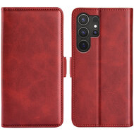 Samsung Galaxy S25 Ultra Hoesje - MobyDefend Luxe Wallet Book Case (Sluiting Zijkant) - Rood