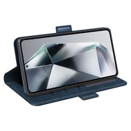 Samsung Galaxy S25 Ultra Hoesje - MobyDefend Luxe Wallet Book Case (Sluiting Zijkant) - Blauw