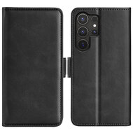 Samsung Galaxy S25 Ultra Hoesje - MobyDefend Luxe Wallet Book Case (Sluiting Zijkant) - Zwart