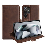 Samsung Galaxy S25 Ultra Hoesje - MobyDefend Luxe Wallet Book Case (Sluiting Zijkant) - Bruin
