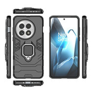 OnePlus 13 Hoesje - MobyDefend Dubbelgelaagde Pantsercase Met Standaard - Blauw