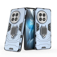 OnePlus 13 Hoesje - MobyDefend Dubbelgelaagde Pantsercase Met Standaard - Blauw