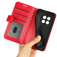 OnePlus 13 Hoesje - MobyDefend Wallet Book Case (Sluiting Achterkant) - Rood