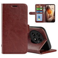 OnePlus 13 Hoesje - MobyDefend Wallet Book Case (Sluiting Achterkant) - Bruin