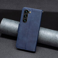 Samsung Galaxy S25 Plus (S25+) Hoesje - MobyDefend Wallet Book Case Met Koord - Blauw