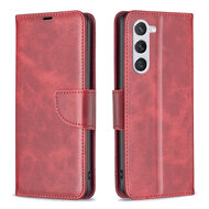 Samsung Galaxy S25 Hoesje - MobyDefend Wallet Book Case Met Koord - Rood