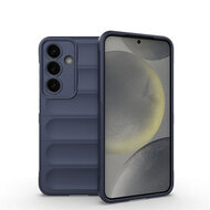 Samsung Galaxy S25 Hoesje - MobyDefend TPU Gripcase - Blauw