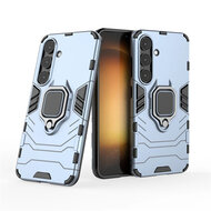 Samsung Galaxy S25 Plus (S25+) Hoesje - MobyDefend Dubbelgelaagde Pantsercase Met Standaard - Blauw