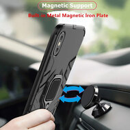 Samsung Galaxy S25 Plus (S25+) Hoesje - MobyDefend Dubbelgelaagde Pantsercase Met Standaard - Zwart
