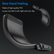 Samsung Galaxy S25 Ultra Hoesje - MobyDefend TPU Backcover - Geborstelde Metaal &amp; Carbon-Look - Zwart