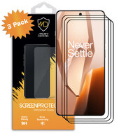 3-Pack OnePlus 13R Screenprotectors - MobyDefend Screensavers Met Zwarte Randen - Gehard Glas 
