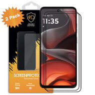 2-Pack Motorola Moto G15 Screenprotectors - MobyDefend Screensavers Met Zwarte Randen - Gehard Glas 