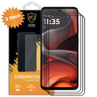 3-Pack Motorola Moto G15 Screenprotectors - MobyDefend Screensavers Met Zwarte Randen - Gehard Glas 