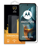 Motorola Moto G05 Screenprotector - MobyDefend Screensaver Met Zwarte Randen - Gehard Glas 