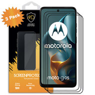 3-Pack Motorola Moto G05 Screenprotectors - MobyDefend Screensavers Met Zwarte Randen - Gehard Glas 