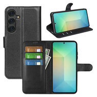 Samsung Galaxy S25 Hoesje - MobyDefend Kunstleren Wallet Book Case (Sluiting Voorkant) - Zwart
